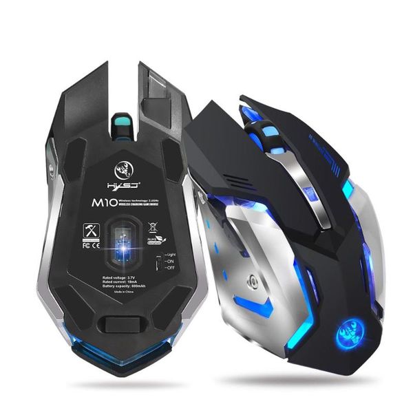 

mice m10 wireless mouse gamer 2400dpi rechargeable 7 color backlight breathing comfort gaming for computer desklappc