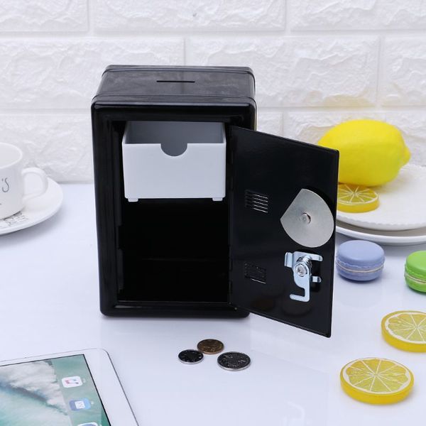 

new safe metals money bank storing cash savings box 2 keys
