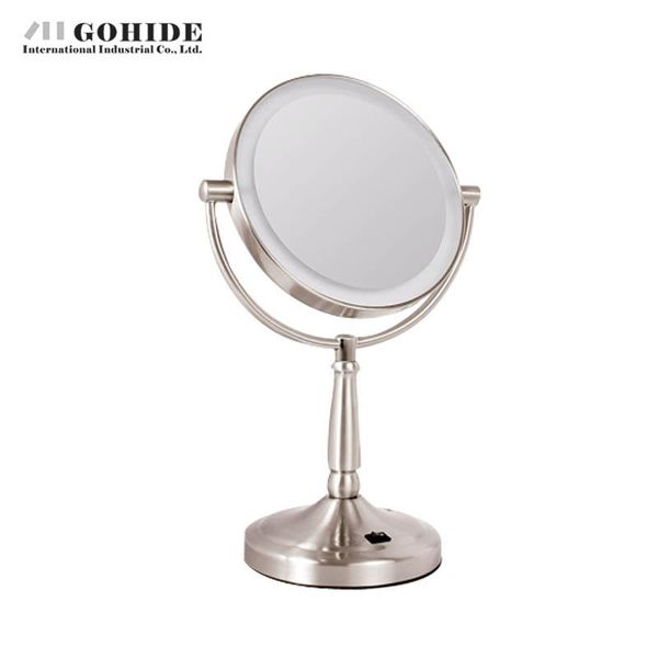 

mirrors juh luxuray 7 inch led screen plug-in battery with light vanity mirror double faced makeup deskbeauty