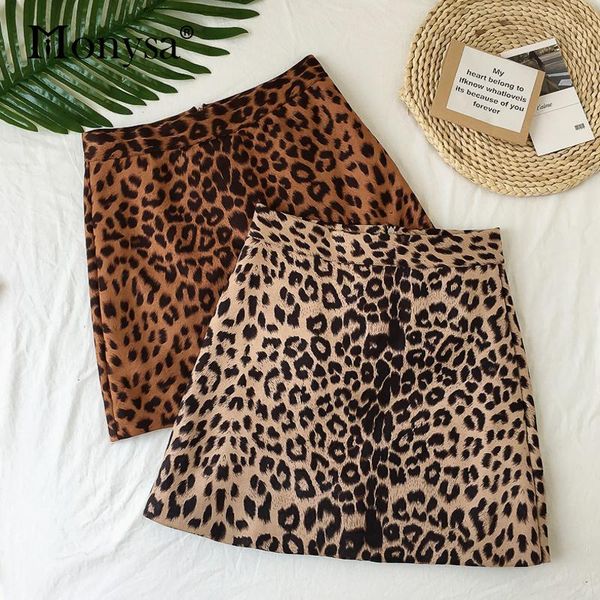 

skirts animal leopard print women 2021 autumn winter clothes fashion high waist bodycon skirt mini, Black