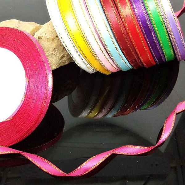 

party decoration charm 25 yards 6mm 1/4 satin ribbon wedding sewing