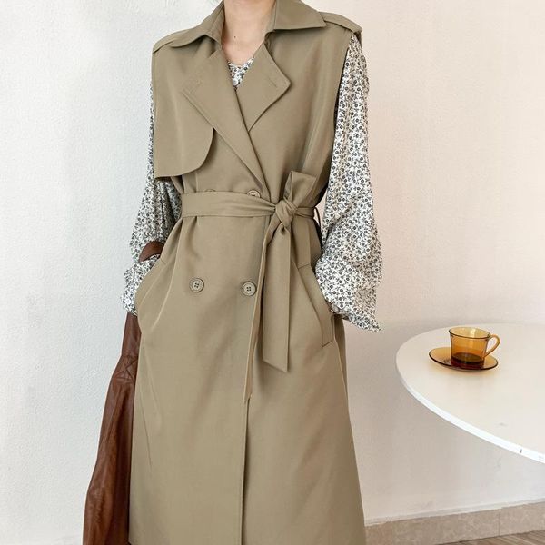 

women's vests sleeveless long vest 2021 autumn female elegant fashion jacket korean clothes casual waistcoat cardigan ladies outerwear, Black;white