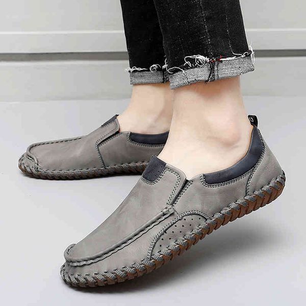 

dress shoes 2021 men casual upscale loafers fashion genuine leather for summer flat driving moccasins jfqi, Black