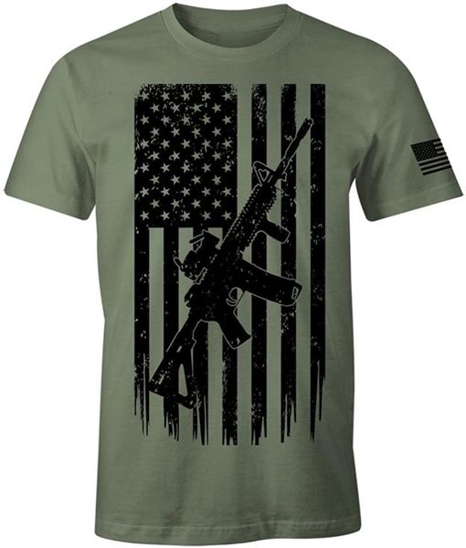 

men's t-shirts summer men t-shirt second amendment pro american flag patriotic printing clothing, White;black