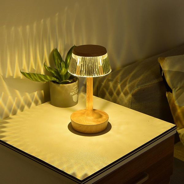 

novelty lighting net celebrity crystal table lamp bedside bedroom night light touch charging atmosphere led projection