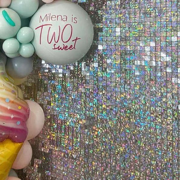 

party decoration wedding backdrop background shimmer wall po booth sequin panel custom adverting shop window glam color clear grid back