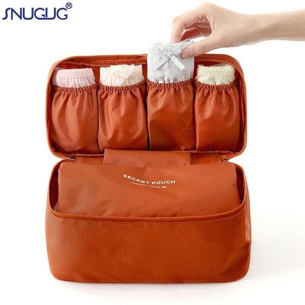 Bolsas de cosméticos femininos viajam de roupas íntimas de sutiã de roupas de armazenamento de malas de armazenamento de bagagem para organizadores de maquiagem de lingerie casos