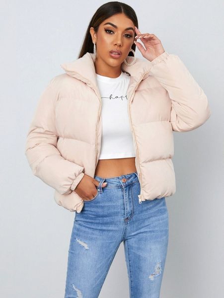 

zipper up winter coat h2ih#, Black