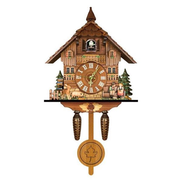 

wall clocks cuckoo clock living room retro style forest alarm watch children decorations home
