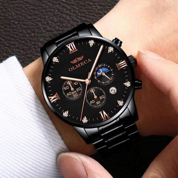 

wristwatches quartz watches custom men's wholesale waterproof sports multi-functional non-mechanical, Slivery;brown