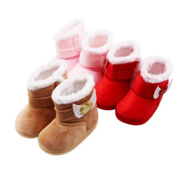 Winter Baby Junge Mädchen Baumwolle Schnee Stiefel mit Liebt Mid-rohr Stiefel Infant Anti-slip Kleinkind Schuhe Erste Walker g1023