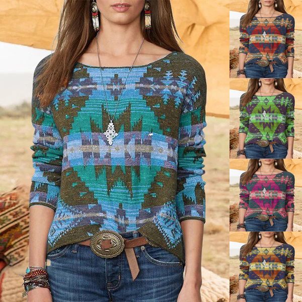 

women's sweaters europe and america autumn winter national style knitwear sweater designer fashion printing long sleeve, White;black