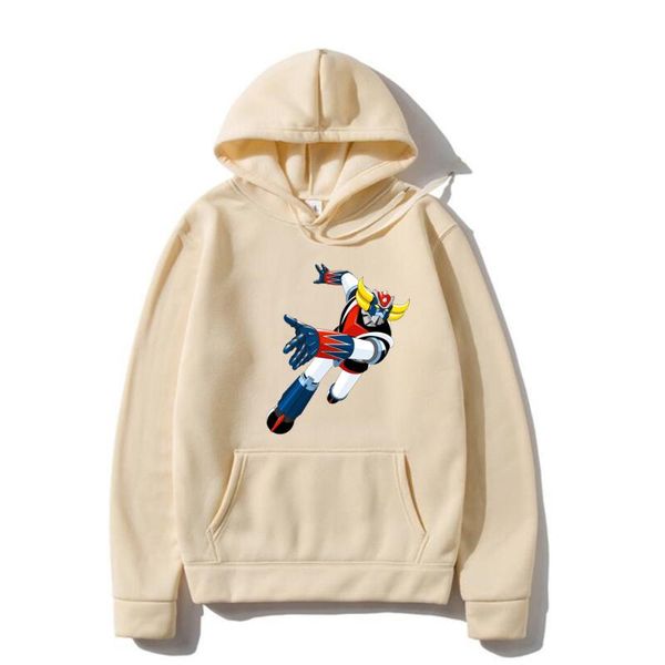 

men's hoodies & sweatshirts japanese anime goldorak pull vetement homme oversize sweat capuche men women adult's clothe, Black