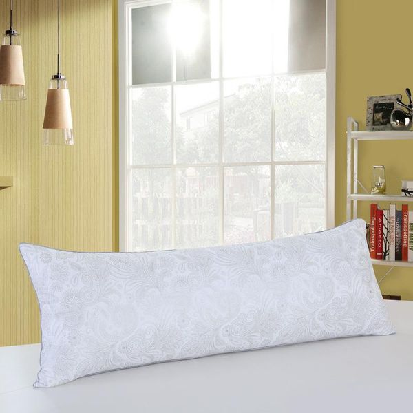 

pillow long inner gray body cushion pad rectangle print sleep nap home bedroom bedding accessories neck 48x120cm