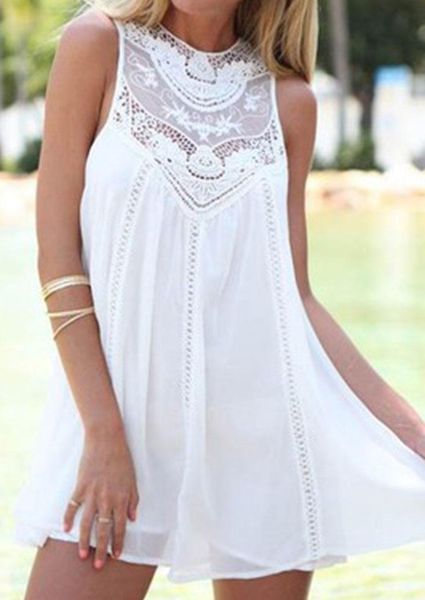 

maternity dresses dress for women summer casual loose charming sleeveless lace o neck mini sundress white