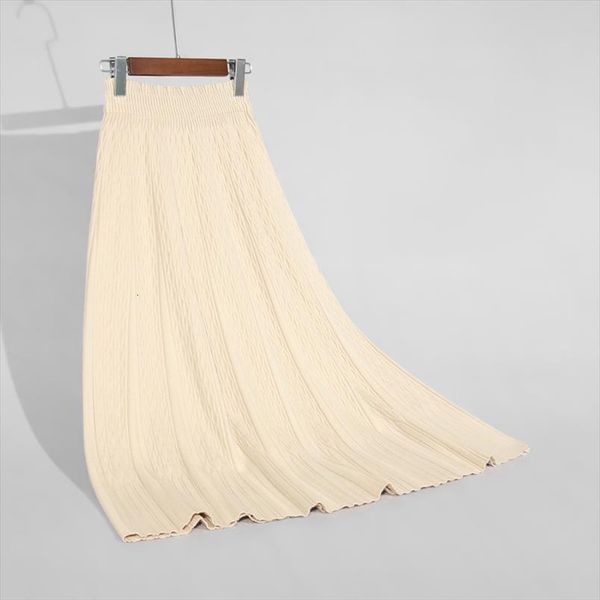 

high waist knitted winter womens skirts a line long fashion autumn pink faldas jupe femme saia, Black