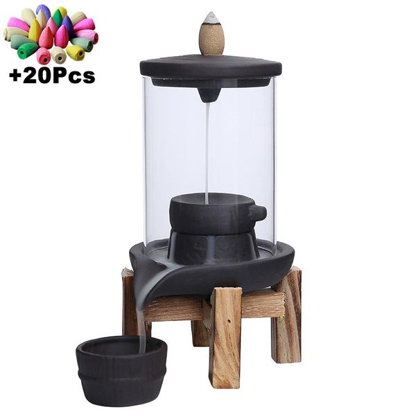 

creative home decorations windproof backflow incense burner desklucky peaceful ornaments indoor fountain&candlestick fragrance lamps