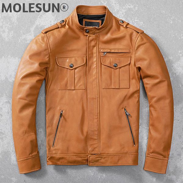 

men's leather & faux akoosun 2021 clothing real sheepskin jacket men motorcycle mens jackets autumn coat male chaqueta hombre lxr676, Black