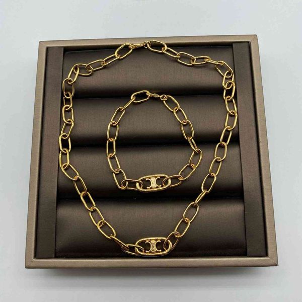 

2021 new designer nose triumphal arch series fashion temperament personality indifference necklace bracelet women, Silver