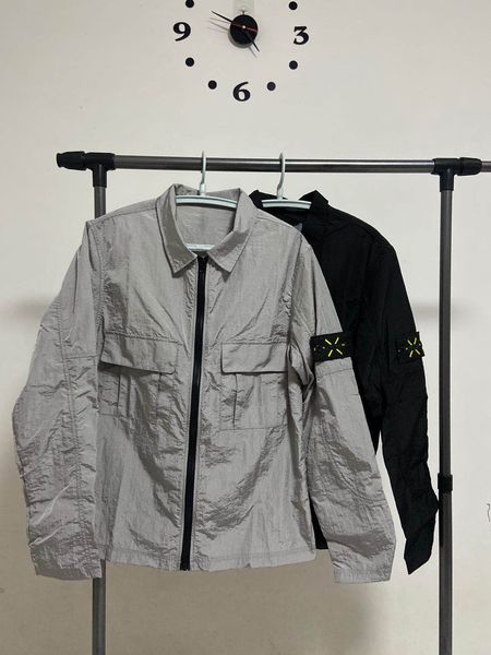 

2020 mens classic luxury designer jackets men jacket waterproof high-quality nylon arm logo embroidery label ykk zipper asian size jackets, Black;brown