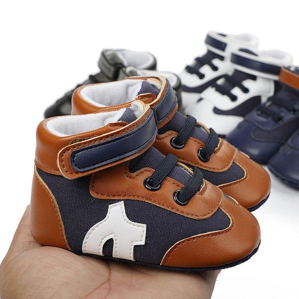 

first walkers arrival spring autumn baby shoes boys soft sole pu leather crib anti-slip sneakers