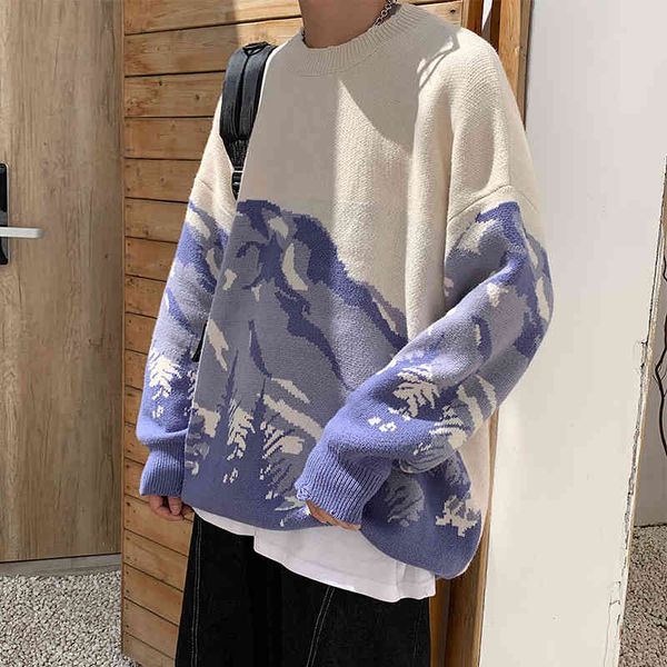 

men's sweaters casual male winter sweater, loose korean hip hop pp6g, White;black