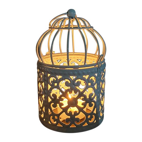 

candle holders wrought iron craft bedroom candlestick home decor hollowed out living room bird cage holder multifunctional deskgift