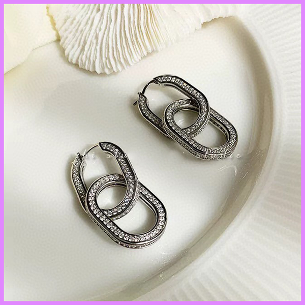 

new retro round earrings 2021 ladies fashion earring luxury designer jewelry womens ear studs removable for party wedding gifts d2110064f, Golden;silver