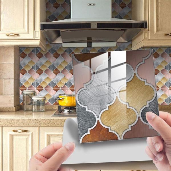 Adesivos de parede Simplicidade telha adesivo fronteira casca vara à prova de óleo removível impermeável para cozinha backsplash casa banheiro