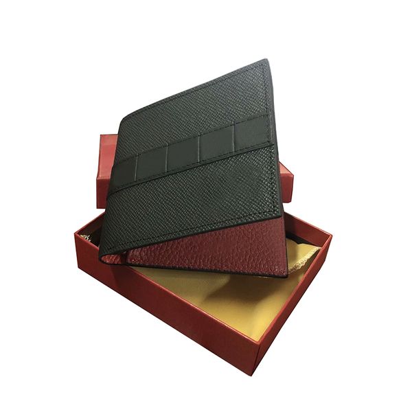 ITALIEN MENS MENS Leder Brieftaschen Freizeit kurzer Luxus -Geldbörsen -Mode -Männer -Brieftasche mit Sandsack Boxed
