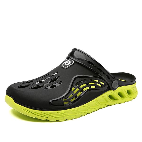 

korean style outdoor beach slippers in summer, Black