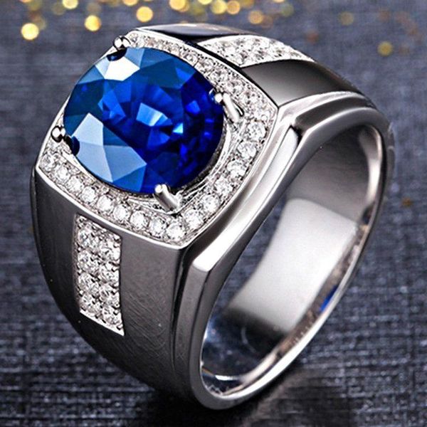 

wedding rings fashion diamond rhinestone crystal sapphire ring party engagement holiday gift men and women jewelry accessories, Slivery;golden