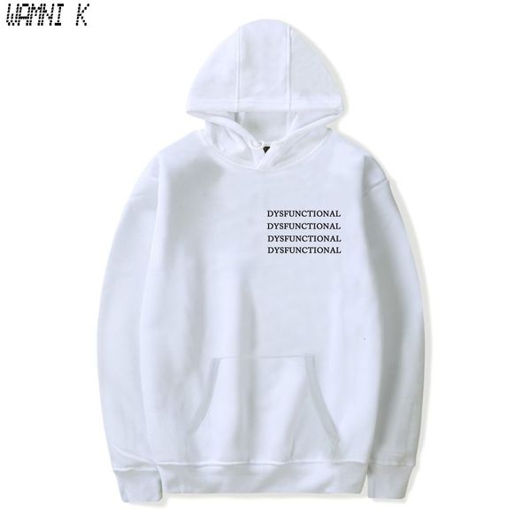 

women hoodie wamni "dysfunctional" premium sweatshirts men alex warren oof print pullover harajuku tracksui, Black