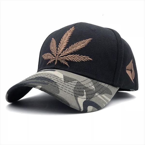 

camouflage mens maple leaf baseball caps brand engravings weed snapback hats for women swag hip hop casquette outdoor sport bone, Blue;gray