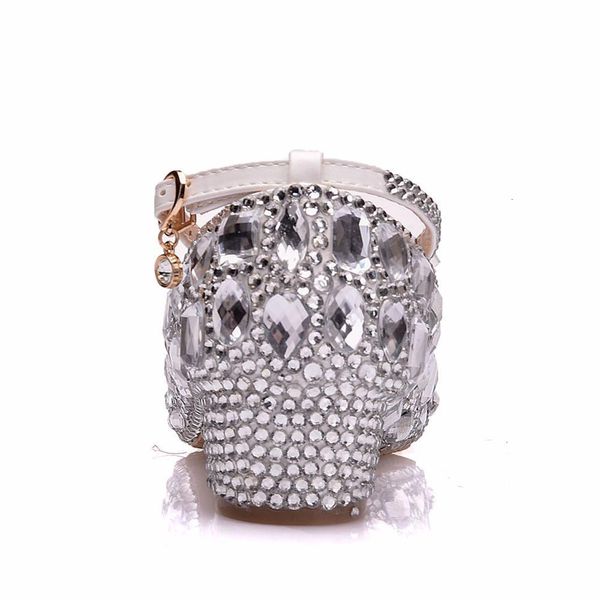 

sandals wedding bride women pumps crystal high princess shoes cinderella heels evening party glittering, Black