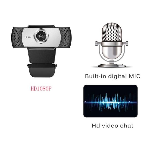 

1080p webcam mini computer pc webcamera with usb plug rotatable cameras for live broadcast video calling conference work webcams
