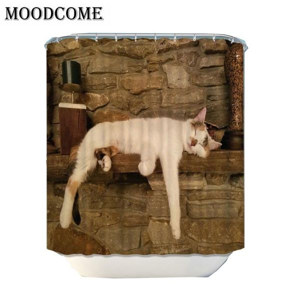 

shower curtains europe cat bathroom curtain waterproof polyester bath douchegordijn