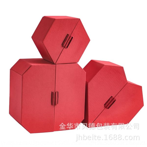 

6qb heart jewelry packaging boxes shaped exquisite valentine's day jewelry boxes itemshexagonal heart shaped octagonal octagonal boxexq, Black;white