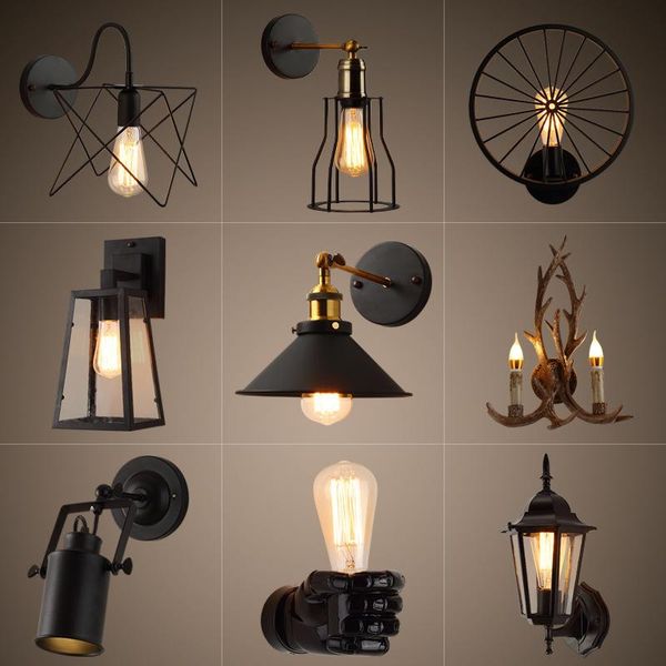 

wall lamps vintage lamp warehouse loft american country retro industry iron small decorative ligh