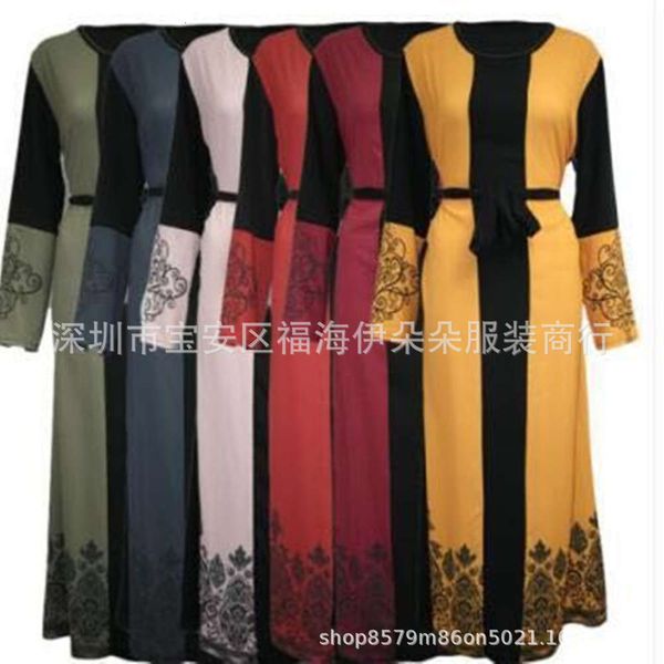 

simple personalized color printing long sleeve splicing belt long, White;black