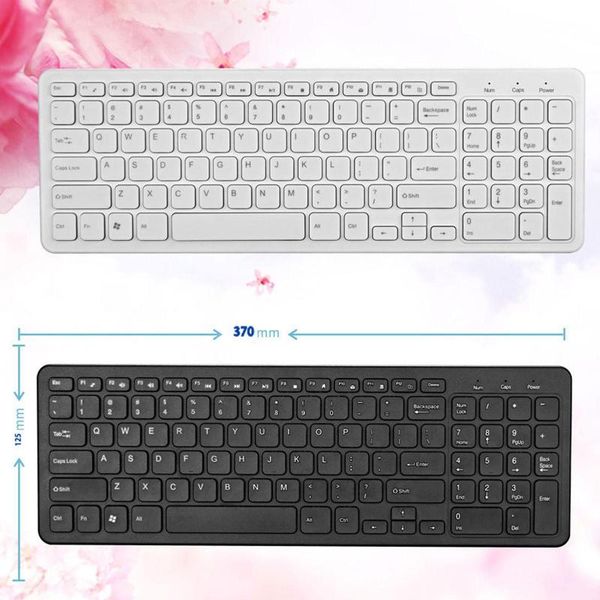 

keyboards white / black stylish anti-slip comfortable usb 2.0 wired keyboard computer/lapaccessory