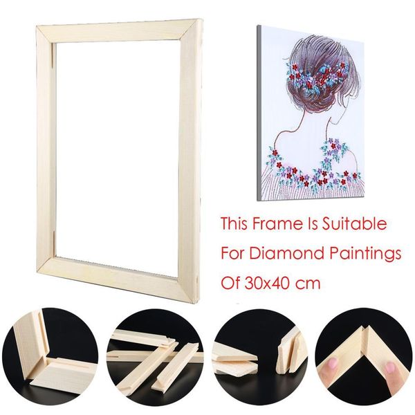 

5d diamond painting frame diy cross embroidered wooden frame for house decoration 25*30cm/30*30cm/30*40cm