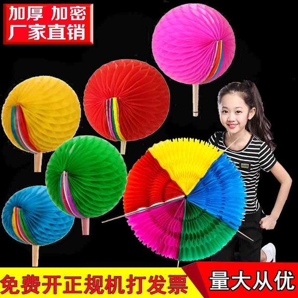 

handspring ball color changing fan dance large group gymnastics performance sports meeting opening ceremony handspring props