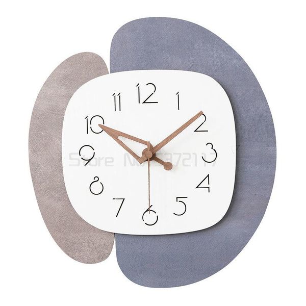 

wall clocks simple modern clock wooden hole watch nordic silent second sweeping movement