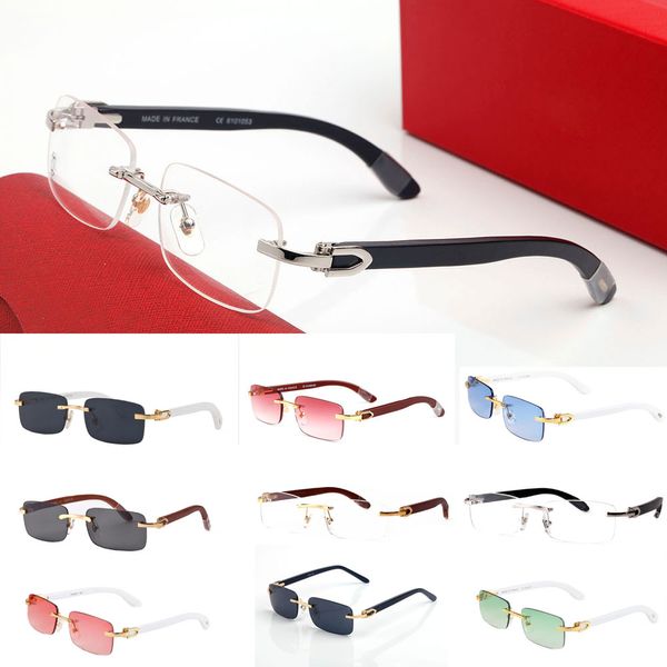 Óculos de sol da moda Estilo clássico praia moderna Multi-cor Driving Buffalo Horn óculos de proteção hite milionário armações de madeira de bambu óculos lunetas gafas