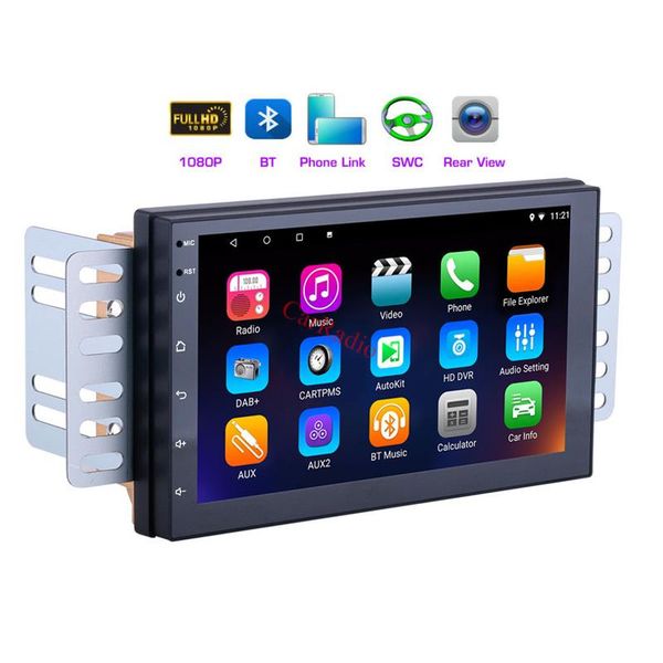 7 Zoll Android 10 Auto Video GPS Navigation für Universal Toyota Hyundai Kia Nissan Volkswagen Suzuki Honda mit USB WIFI