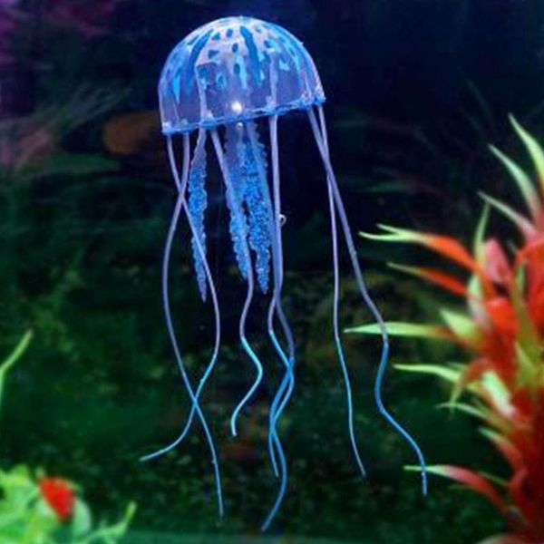 

artificial swim glowing effect jellyfish aquarium decoration fish tank underwater live plant luminous ornament aquatic landscape decorations