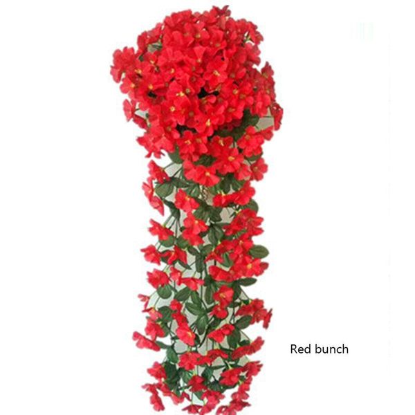 

decorative flowers & wreaths 10 bunches of artificial violet wall hanging flower string chlorophytum plastic balcony display fake