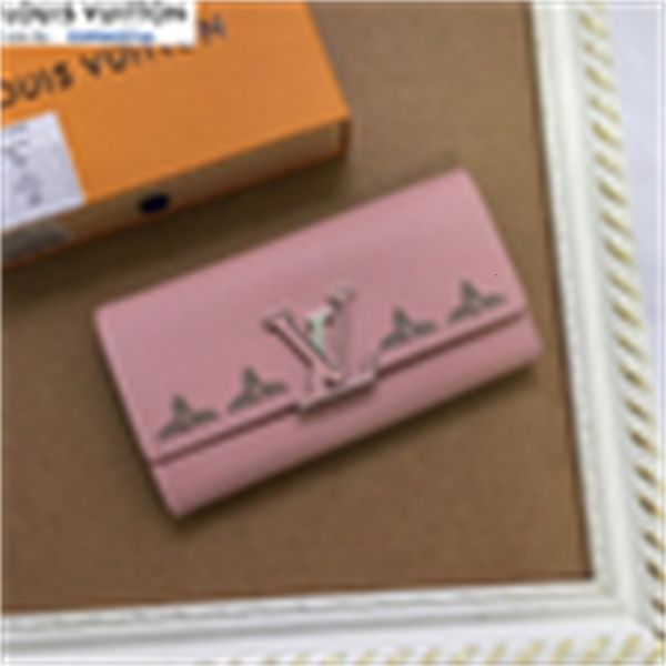 

key women wallets brand nail wallet pink designer real leather long luxury chain wallet pouches m63211 card holders phone willow cases purse, Red;black