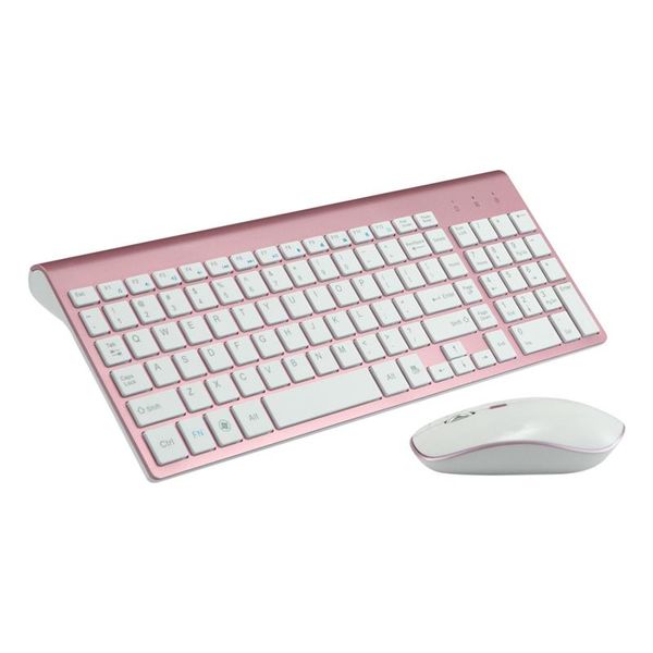 

wireless keyboard and mouse combo 2.4g portable ergonomic, quiet click sleek design for desk or lapcombos